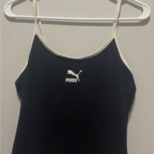 Puma Black Tank Top with White Trim